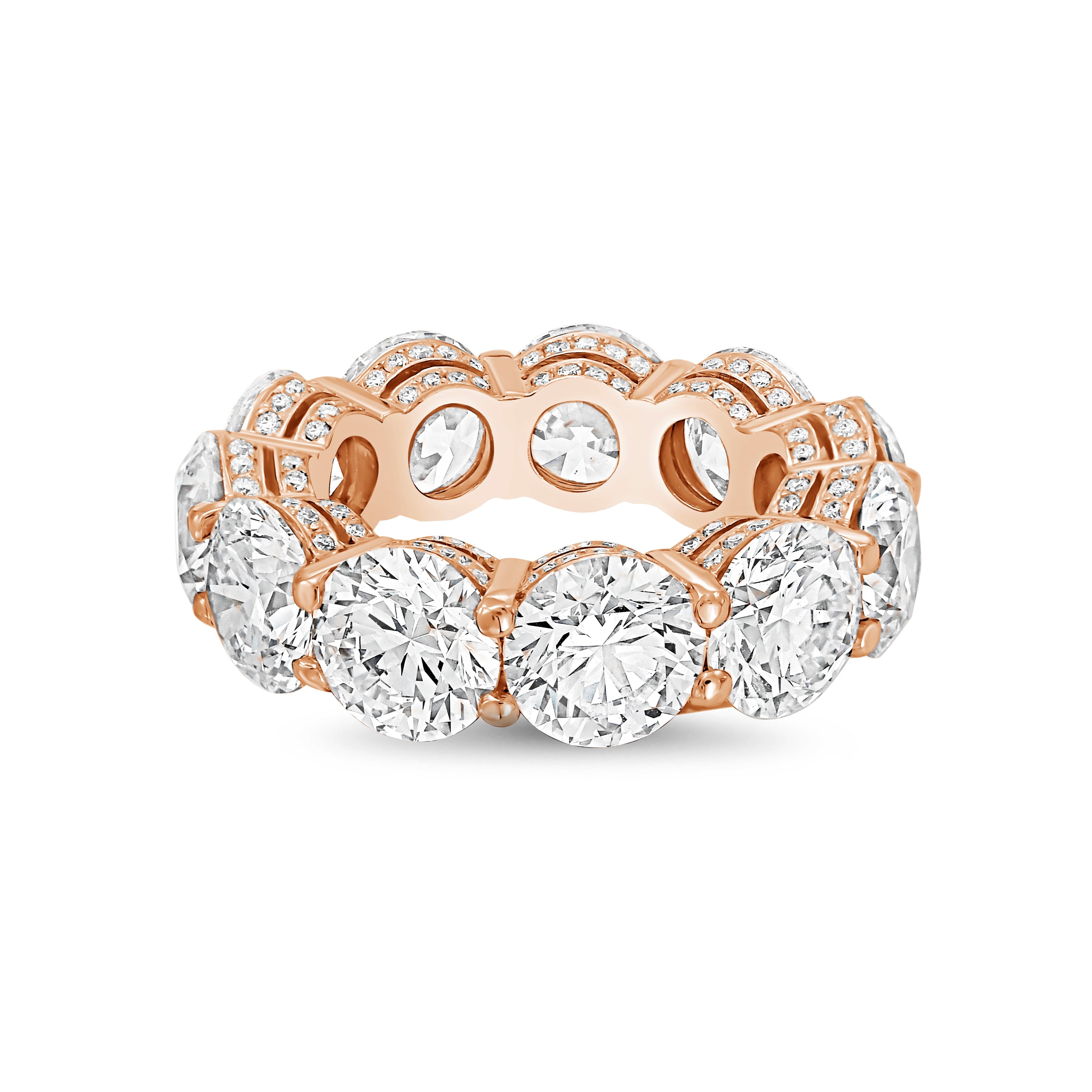 Lab-Grown Round Eternity Band With Micro Pavé Side
