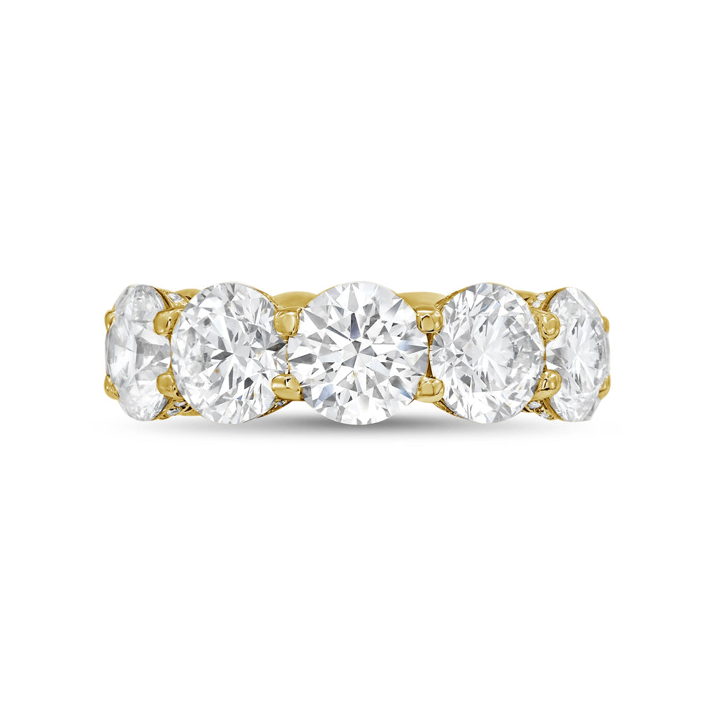Lab-Grown Round Eternity Band With Micro Pavé Side