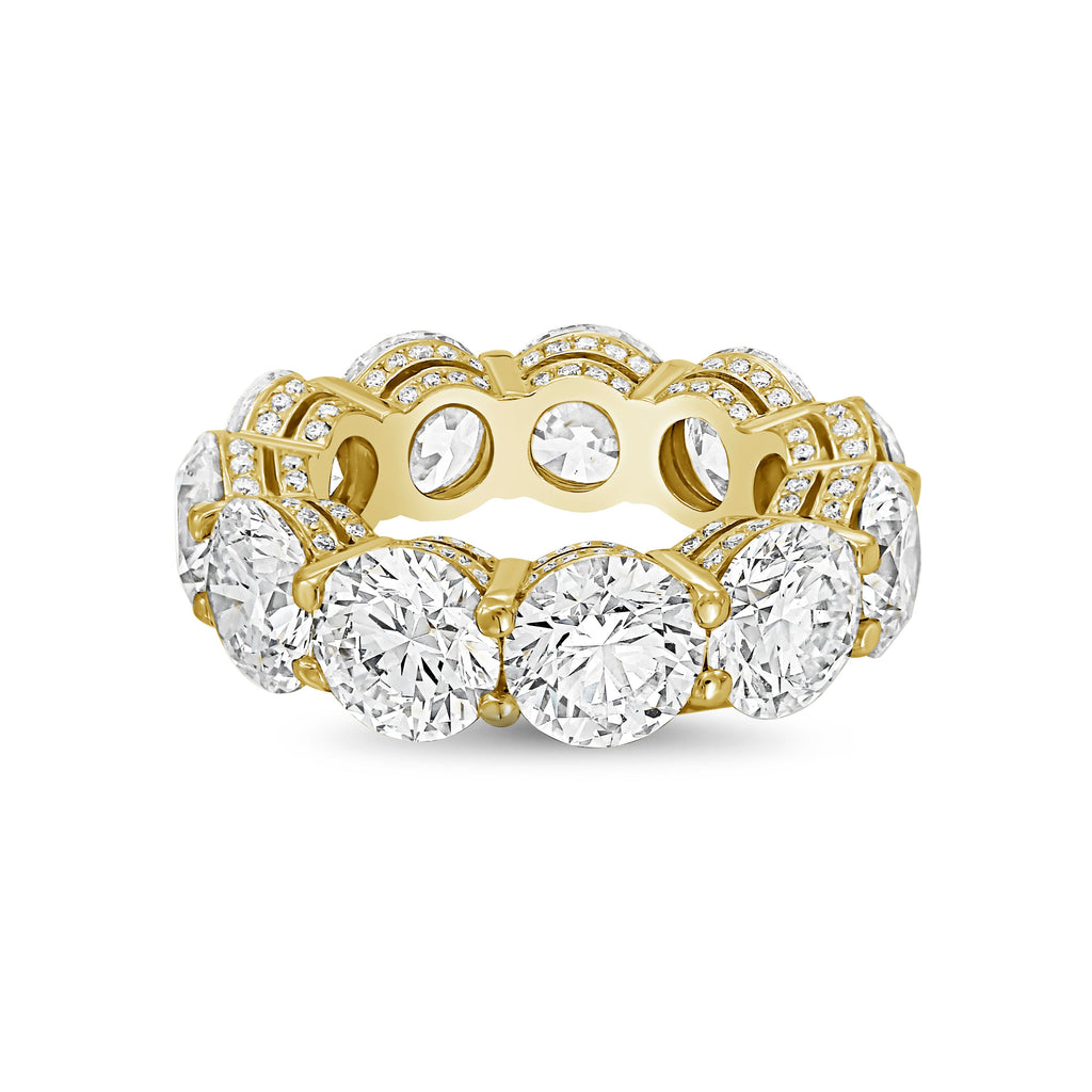 Lab-Grown Round Eternity Band With Micro Pavé Side