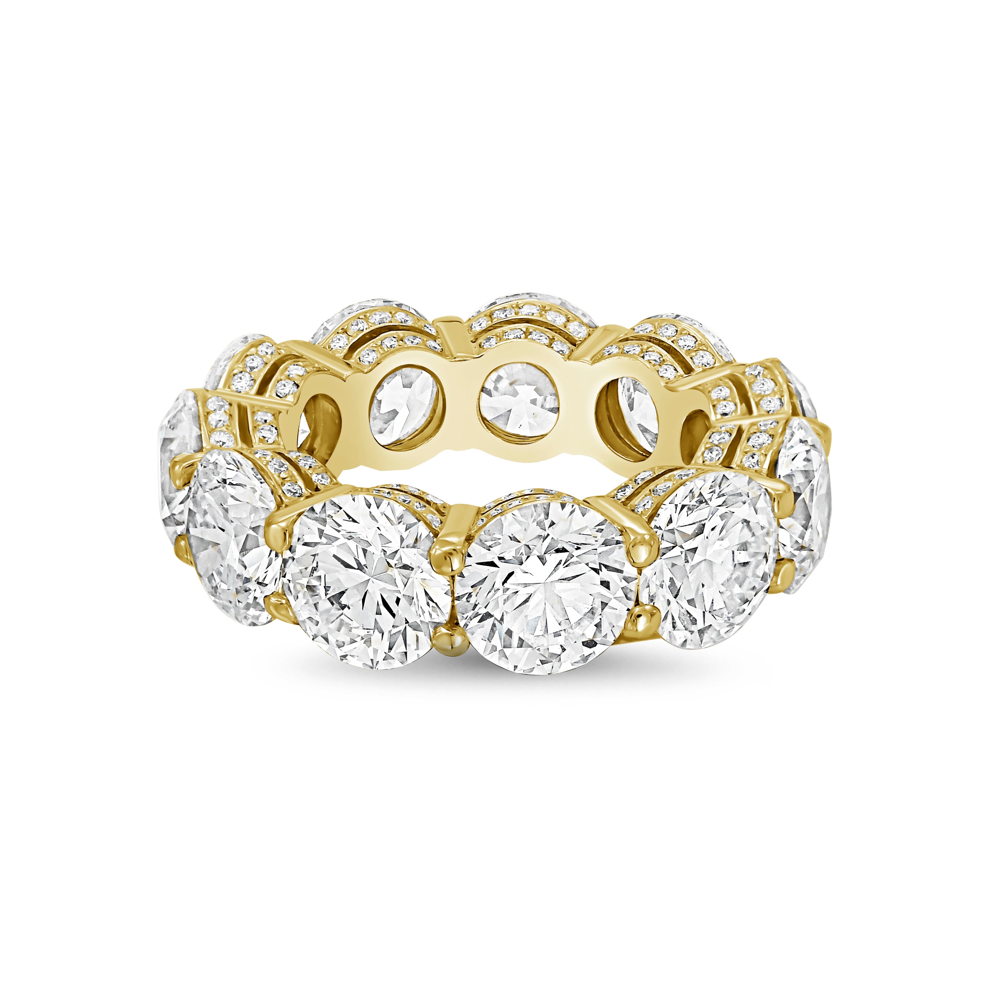 Lab-Grown Round Eternity Band With Micro Pavé Side
