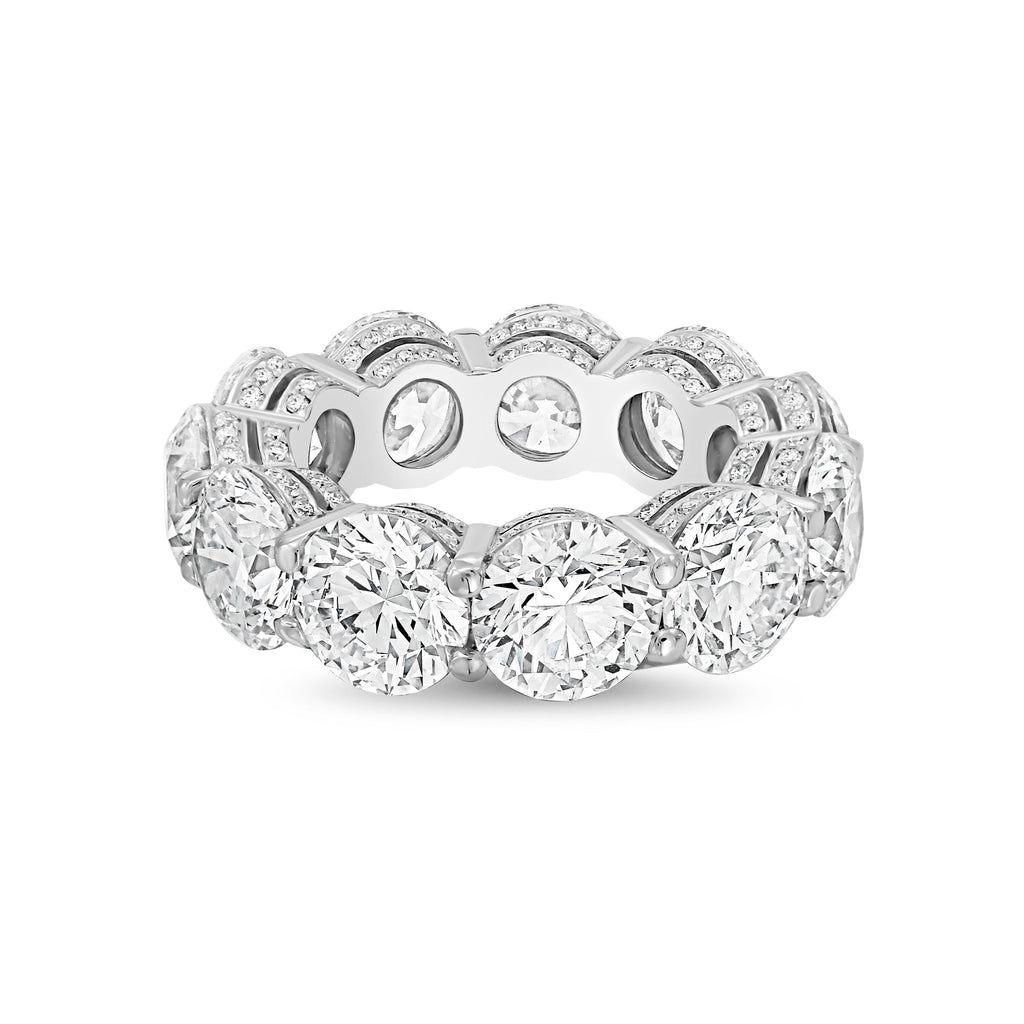 Lab-Grown Round Eternity Band With Micro Pavé Side