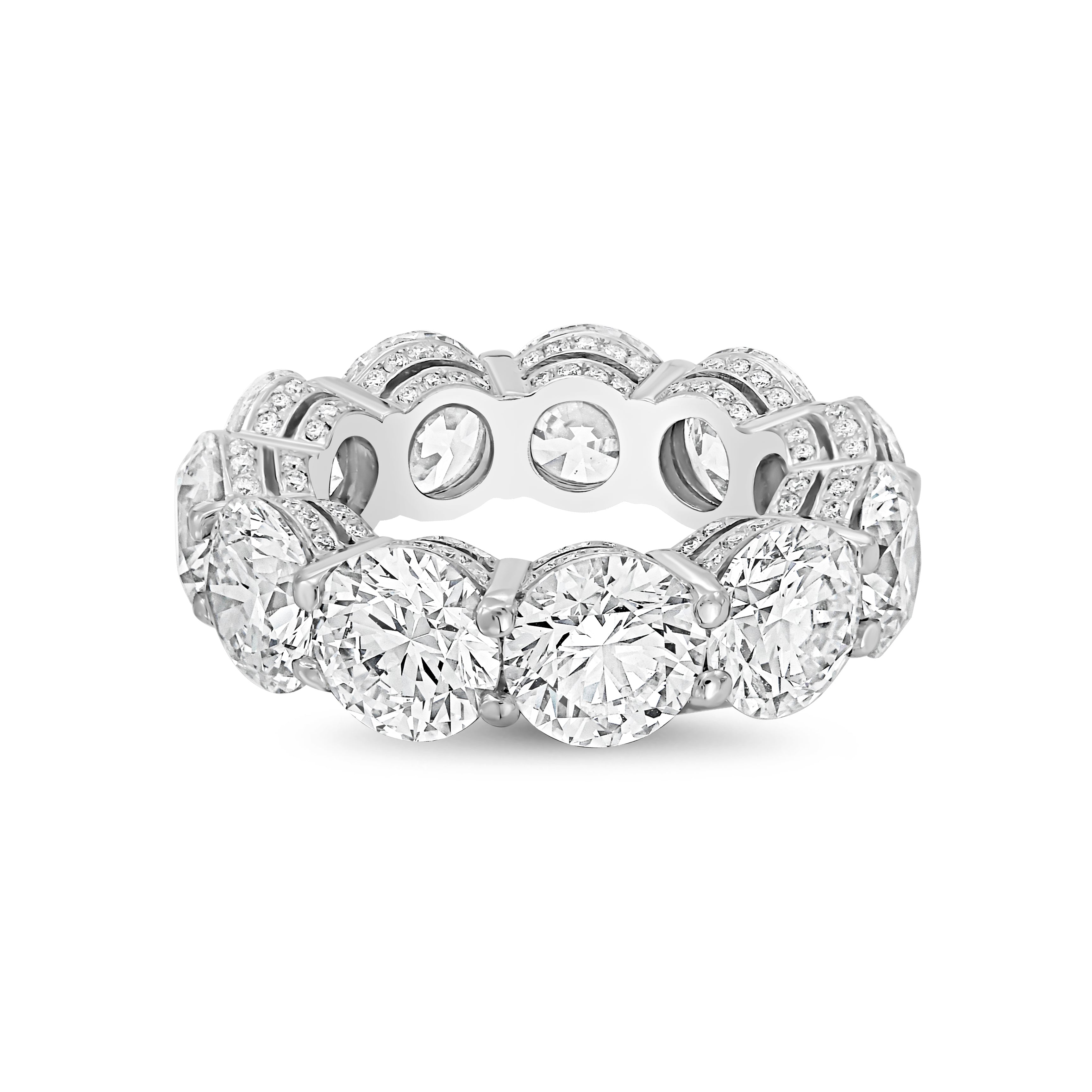 Lab-Grown Round Eternity Band With Micro Pavé Side