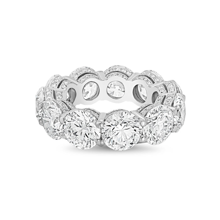 Lab-Grown Round Eternity Band With Micro Pavé Side