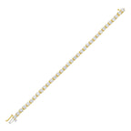 Lab-Grown Round Diamond Tennis Bracelet, 3-Prong, 14K Gold