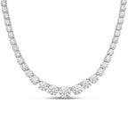 Lab Grown Graduated 4 Prong Tennis Necklace