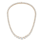 Lab Grown Graduated 4 Prong Tennis Necklace