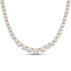 Lab Grown Graduated 4 Prong Tennis Necklace