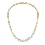 Lab Grown Graduated 4 Prong Tennis Necklace