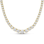 Lab Grown Graduated 4 Prong Tennis Necklace
