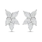 Lab Grown Multi Shaped Diamond Cluster Earrings