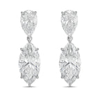 Lab Grown Pear And Marquise Drop Earrings