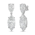 Lab Grown Pear And Marquise Drop Earrings