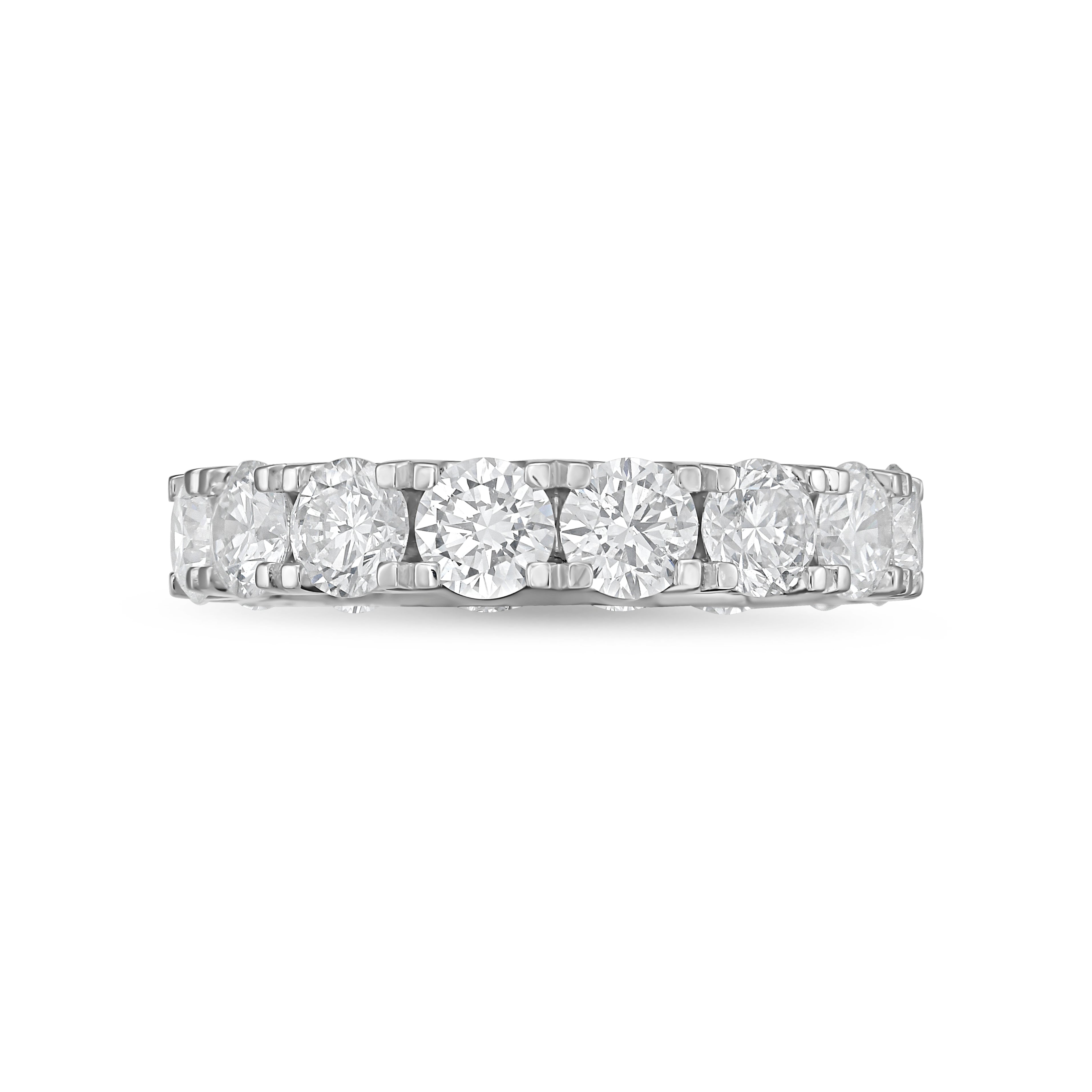Lab Grown Round Diamond U-Prong Eternity Band