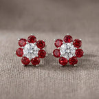 Daisy Studs by AZ Essentials in Ruby