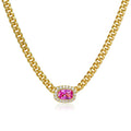 DeLuca Chocker with Pink Sapphire