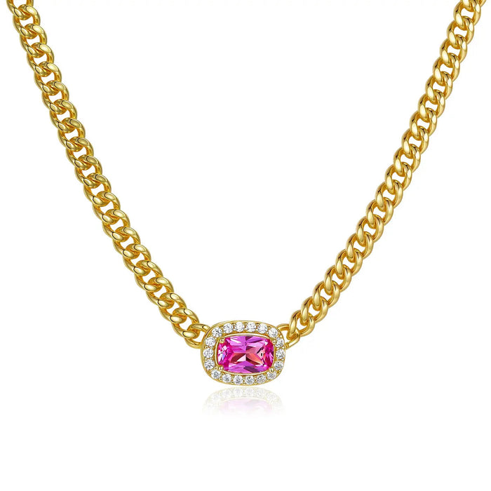 DeLuca Chocker with Pink Sapphire