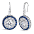 Demi Deco Earrings in Blue Sapphire