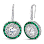 Demi Deco Earrings in Emerald