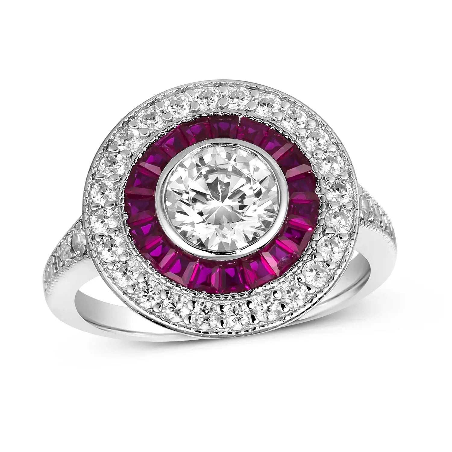 Demi Vintage 1 Carat Diamond Crystalline Ring Ruby
