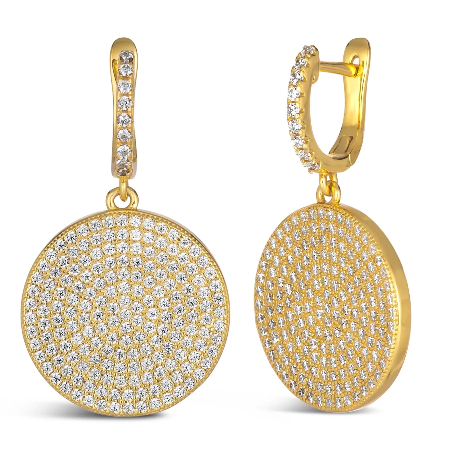 Diamond Disco Earrings in Gold