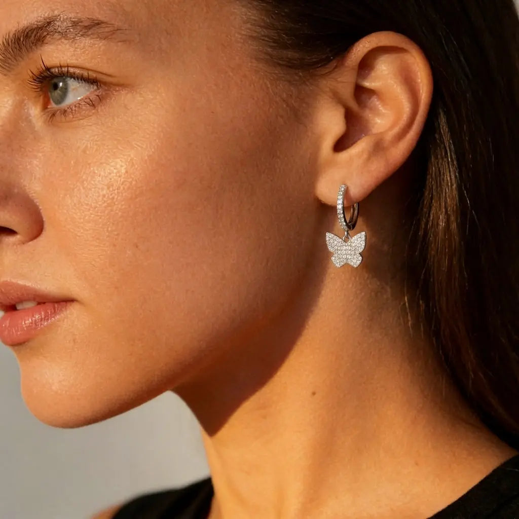 Diamond Essence Butterfly Earrings