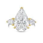 Lab-Grown Three Pear Diamond Ring