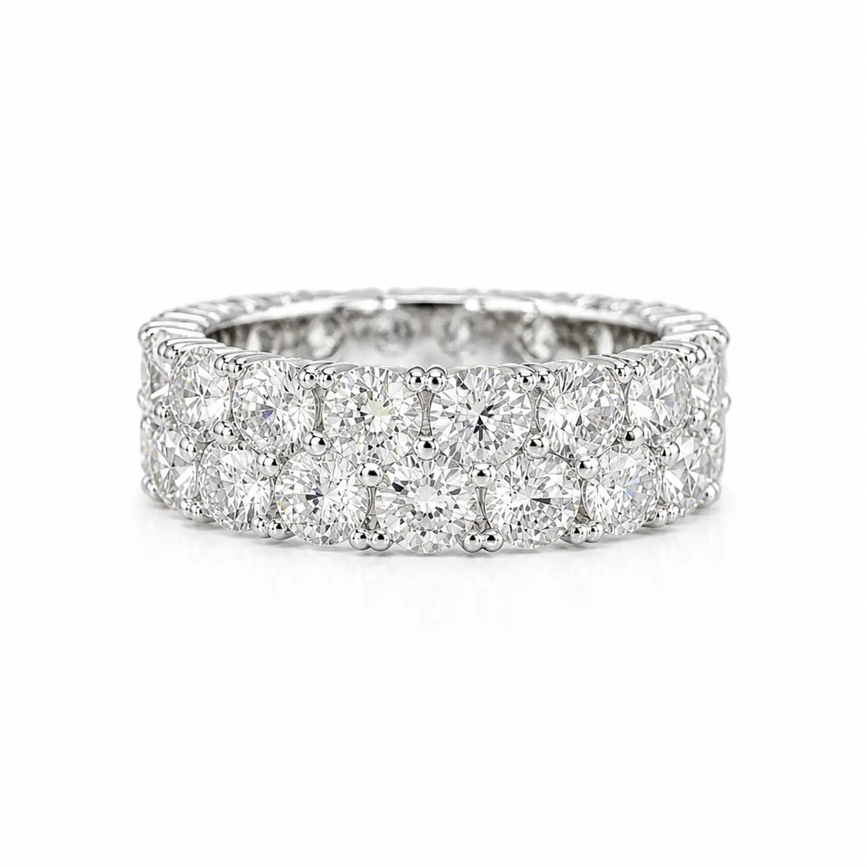Double Row Infinity Ring 8 Carat
