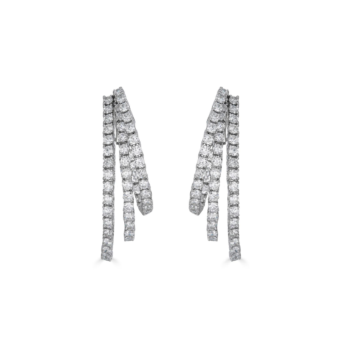 Diamond Triple Hoop