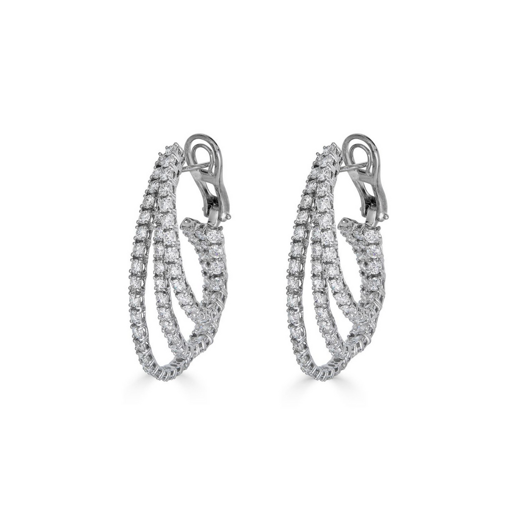 Diamond Triple Hoop