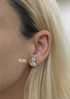Lab Grown Round And Oval Diamond Earrings