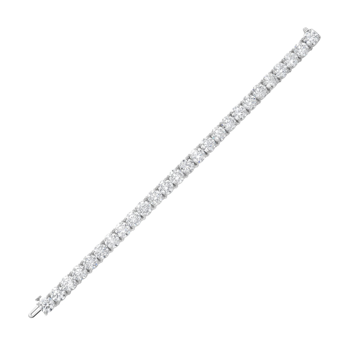 Lab-Grown Round Diamond Tennis Bracelet, 4-Prong
