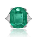 15.85ct Zambian Emerald Three-Stone Ring