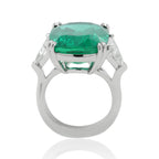 15.85ct Zambian Emerald Three-Stone Ring