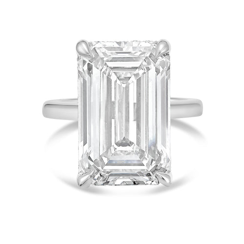 Lab-Grown Emerald-Cut Diamond Solitaire Ring, 18k Gold