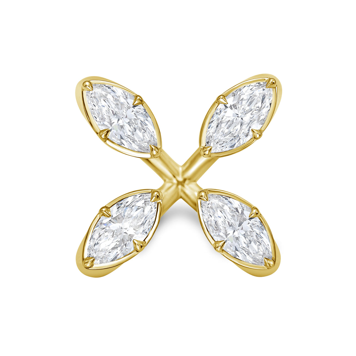 Lab-Grown Marquise Floating Diamond Ring