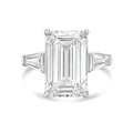 Lab-Grown Emerald-Cut Ring with Baguettes