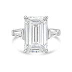 Lab-Grown Emerald-Cut Ring with Baguettes