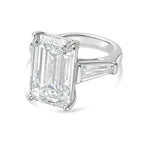 Lab-Grown Emerald-Cut Ring with Baguettes