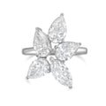 Lab Grown Multi-Cut Diamond Cluster Ring