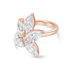 Lab Grown Multi-Cut Diamond Cluster Ring