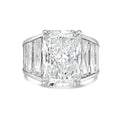Lab Grown Radiant Ring with Radiant Trapezoids