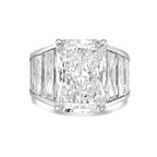 Lab Grown Radiant Ring with Radiant Trapezoids