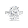 Lab-Grown Oval Diamond Ring with Baguettes, 18K Gold