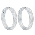 Micro Pave Inside-Out Diamond Hoops