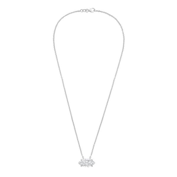 Lab Grown EAST WEST Marquise Cut Diamond Pendant