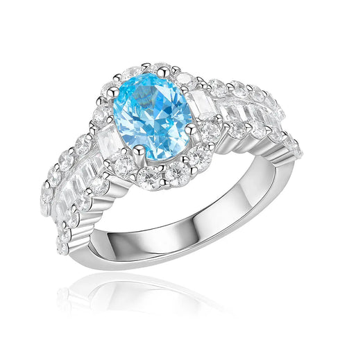 Edith Cocktail Ring in Aquamarine