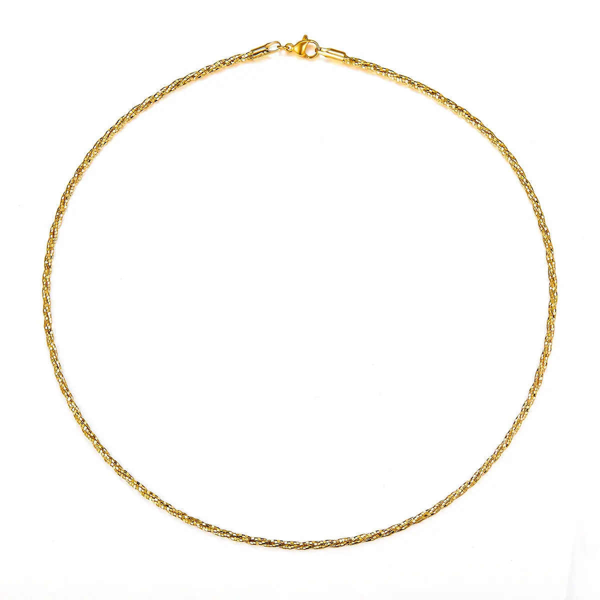 Elegant Twist Necklace Yellow Gold