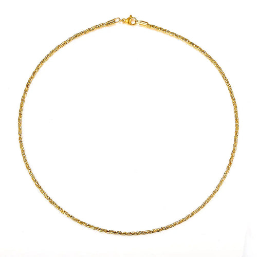 Elegant Twist Necklace Yellow Gold