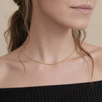 Elegant Twist Necklace Yellow Gold