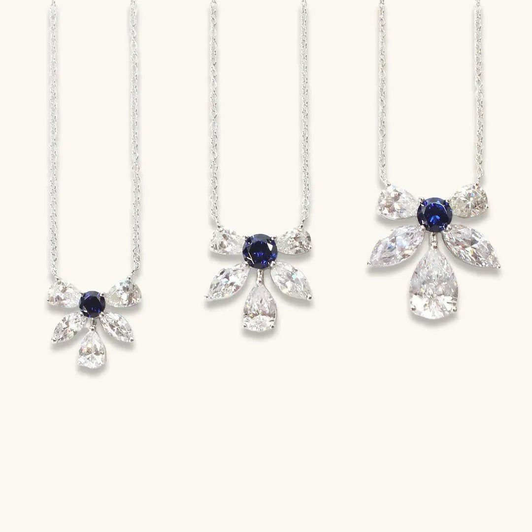 Elizabeth 61 Blue Sapphire Crystalline Necklace
